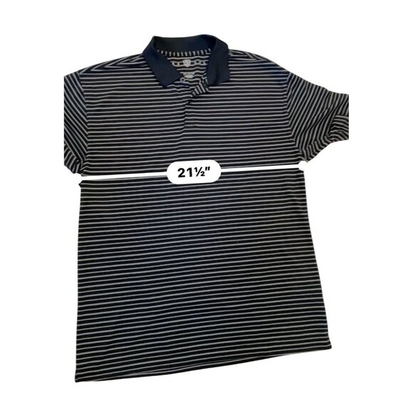Nike Golf Men's Large black short sleeve polo striped - Picture 2 of 7